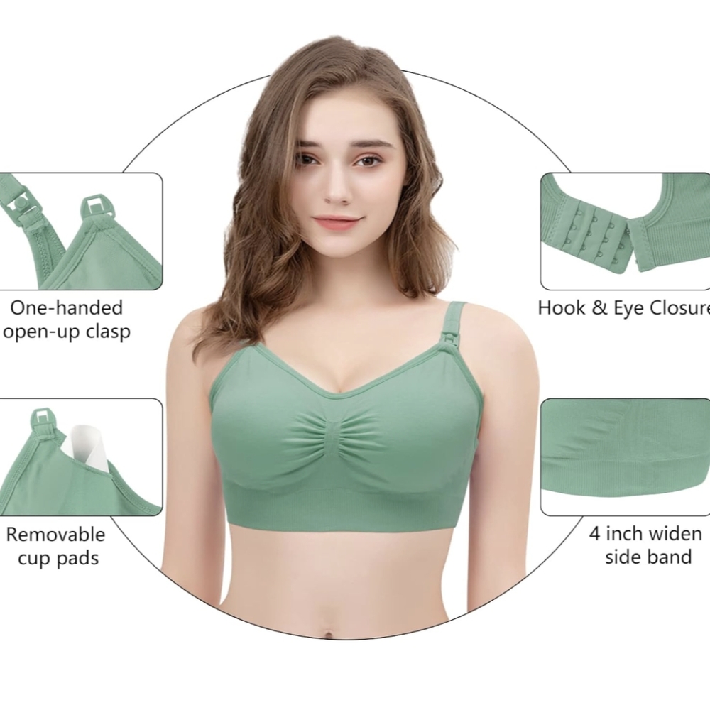 *NWT* ANGELHOOD Seamless Maternity/Nursing Bra, Size XXL